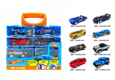 Hot Wheel Diecast 8Pcs Cars With Display Racks - Assortment
